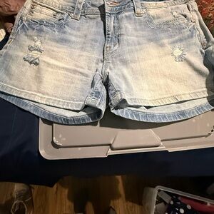 Miss Me Light Blue Jean Shorts